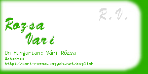 rozsa vari business card